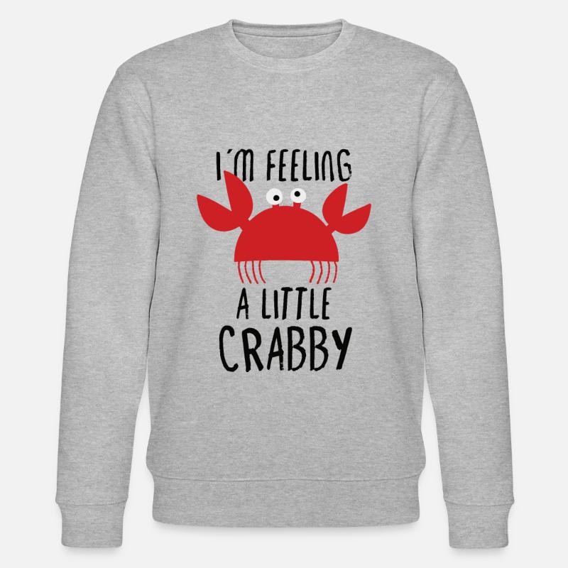 Krabbenkrabbenkrabbenflüsterer Krabbenjagdfischer - Stanley/Stella Unisex Bio-Sweatshirt CHANGER  - Grau meliert