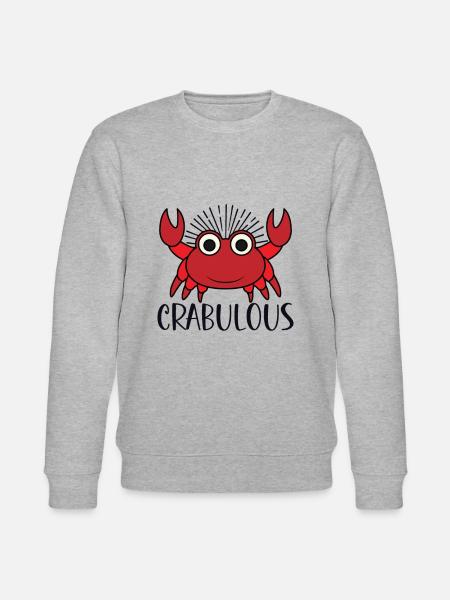 Krabbenkrabbenkrabbenflüsterer Krabbenjagdfischer - Stanley/Stella Unisex Bio-Sweatshirt CHANGER  - Grau meliert