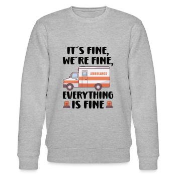 Paramedic First Responder Ambulance Driver - Stanley/Stella CHANGER Unisex Organic Sweatshirt - heather grey - Front - Nik (191cm) & Marisol (170cm)