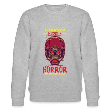 Lustiger Horror Fußballfan Horror Besessener - Stanley/Stella Unisex Bio-Sweatshirt CHANGER  - Grau meliert - Vorne - Nik (191cm) & Marisol (170cm)