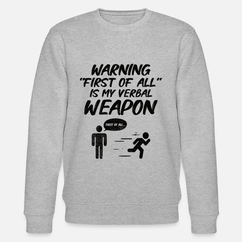 Debattierrede Debattierer Rederedner Geschenkidee - Stanley/Stella Unisex Bio-Sweatshirt CHANGER  - Grau meliert