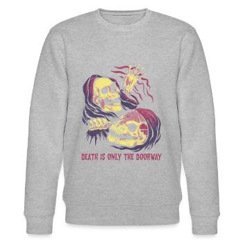 Lustiger Sensenmann-liebhaber Halloween Horror - Stanley/Stella Unisex Bio-Sweatshirt CHANGER  - Grau meliert - Vorne - Nik (191cm) & Marisol (170cm)
