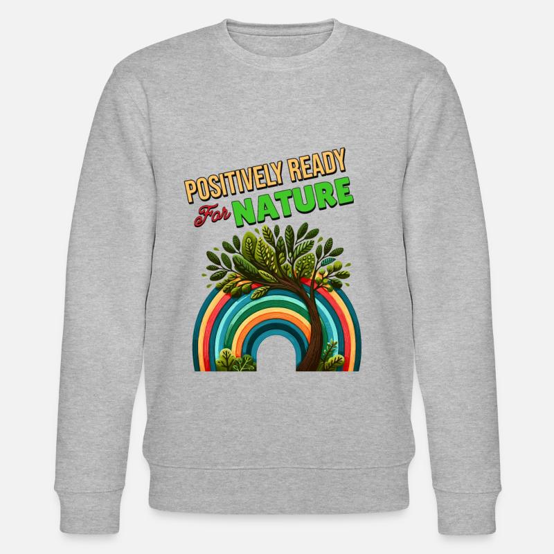 Positivity Rainbows Mindfulness Self-improvement - Stanley/Stella Unisex Bio-Sweatshirt CHANGER  - Grau meliert