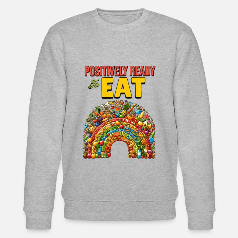 Positivity Rainbows Mindfulness Self-improvement - Stanley/Stella Unisex Bio-Sweatshirt CHANGER  - Grau meliert