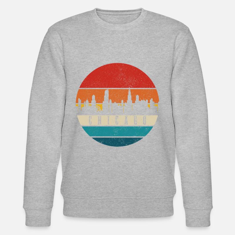 Chicago, Illinois - Stanley/Stella Unisex Bio-Sweatshirt CHANGER  - Grau meliert