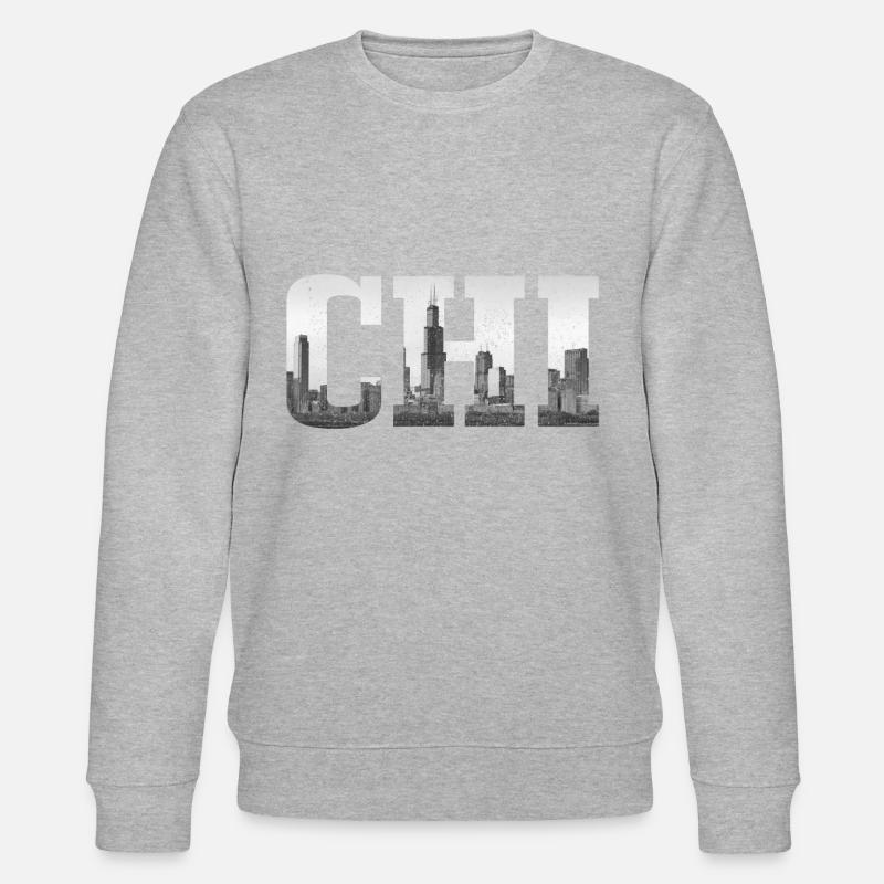 Chicago, Illinois - Stanley/Stella Unisex Bio-Sweatshirt CHANGER  - Grau meliert