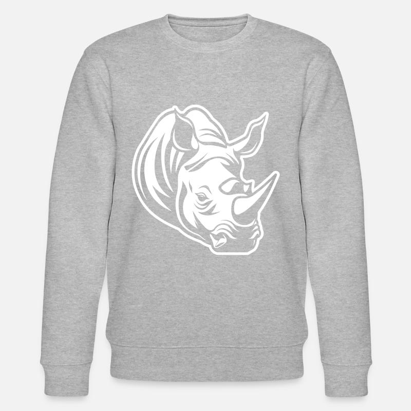 Nashorn Kopf - Stanley/Stella Unisex Bio-Sweatshirt CHANGER  - Grau meliert