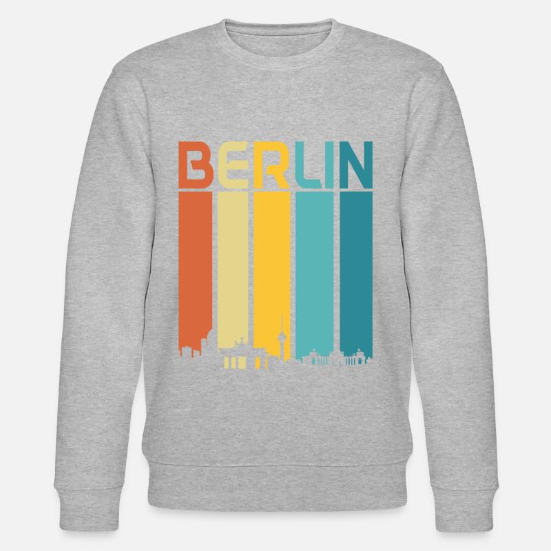 Berlin Skyline Deutschland - Stanley/Stella Unisex Bio-Sweatshirt CHANGER  - Grau meliert