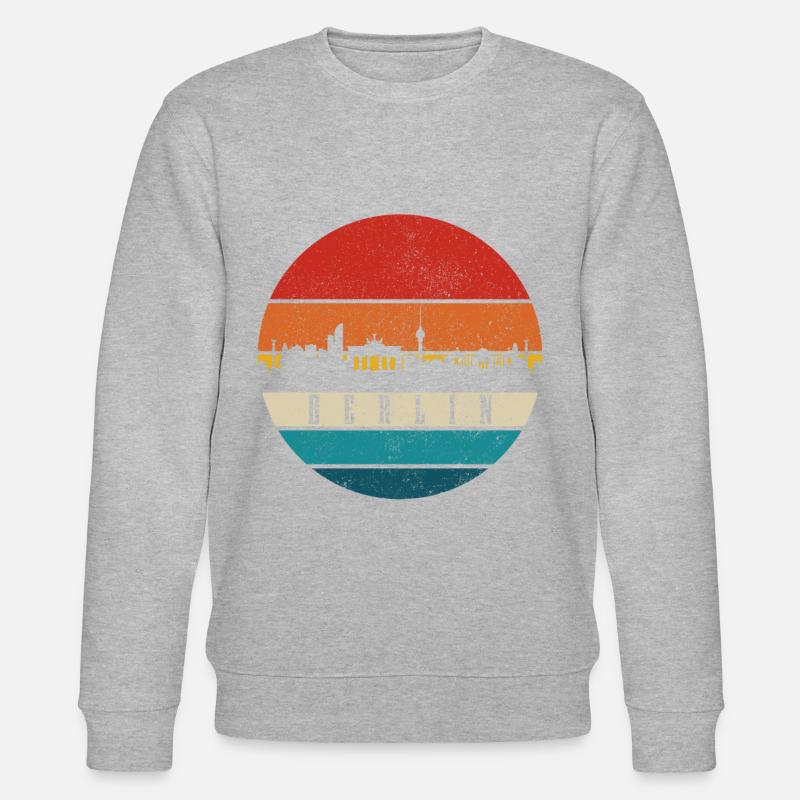 Berlin Skyline Deutschland - Stanley/Stella Unisex Bio-Sweatshirt CHANGER  - Grau meliert