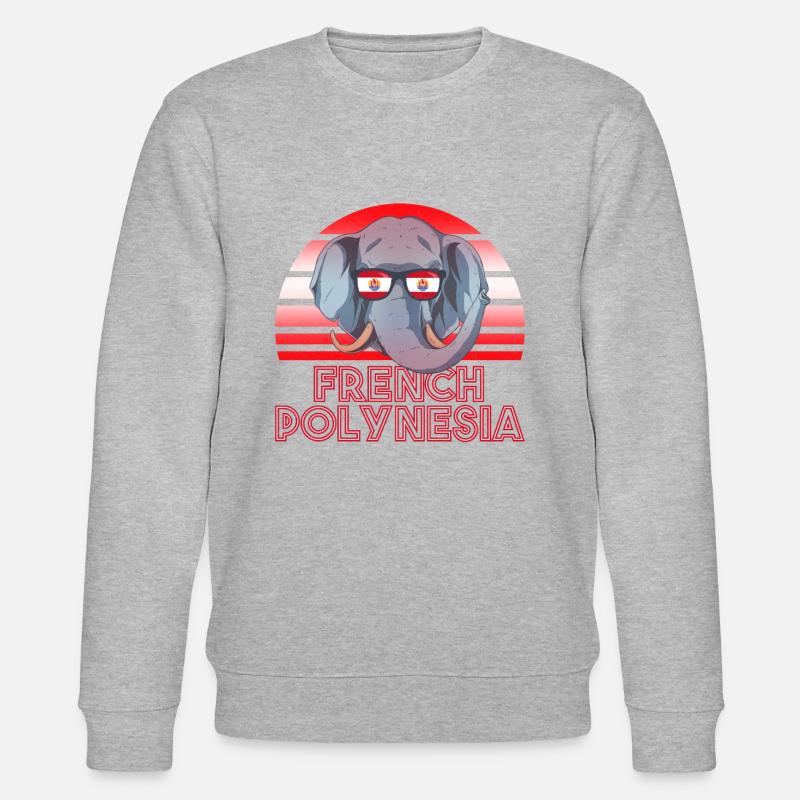Französisch-Polynesien - Stanley/Stella Unisex Bio-Sweatshirt CHANGER  - Grau meliert