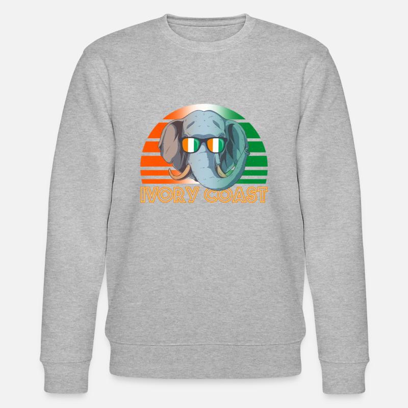 Elfenbeinküste - Stanley/Stella Unisex Bio-Sweatshirt CHANGER  - Grau meliert