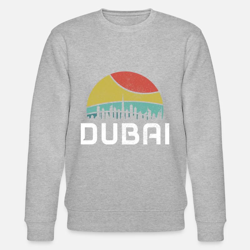 Dubai Skyline UAE Souvenir - Stanley/Stella CHANGER Unisex Organic Sweatshirt - heather grey