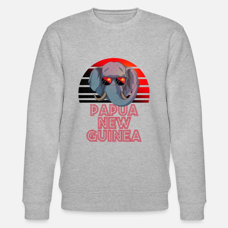 Papua-Neuguinea - Stanley/Stella Unisex Bio-Sweatshirt CHANGER - Grau meliert