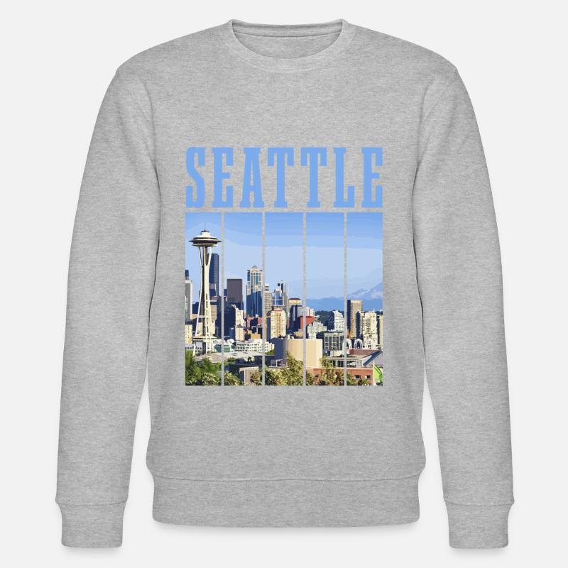 Cadeau Souvenir de Seattle Washington - Sweat bio CHANGER Stanley/Stella Unisexe - gris chiné