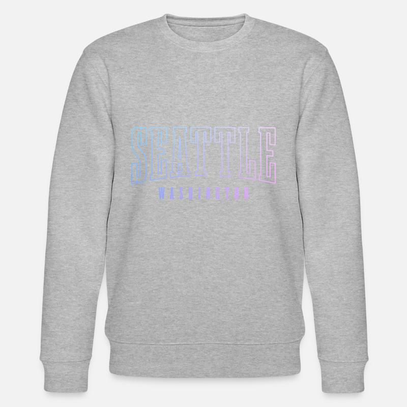 Seattle Washington Souvenir Geschenk - Stanley/Stella Unisex Bio-Sweatshirt CHANGER  - Grau meliert