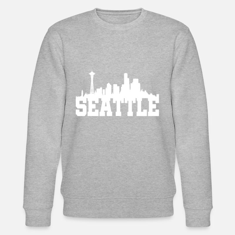 Seattle Washington Souvenir Gift - Stanley/Stella CHANGER Unisex Organic Sweatshirt - heather grey
