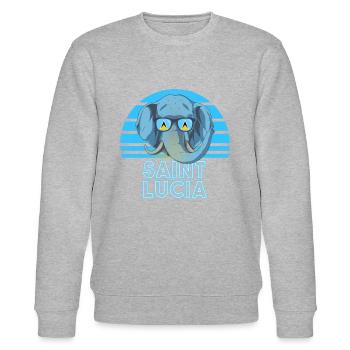 St. Lucia - Stanley/Stella Unisex Bio-Sweatshirt CHANGER  - Grau meliert - Vorne - Nik (191cm) & Marisol (170cm)
