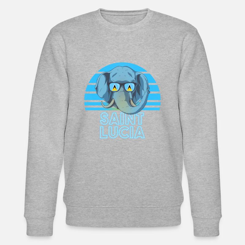 Sainte-Lucie - Sweat bio CHANGER Stanley/Stella Unisexe - gris chiné