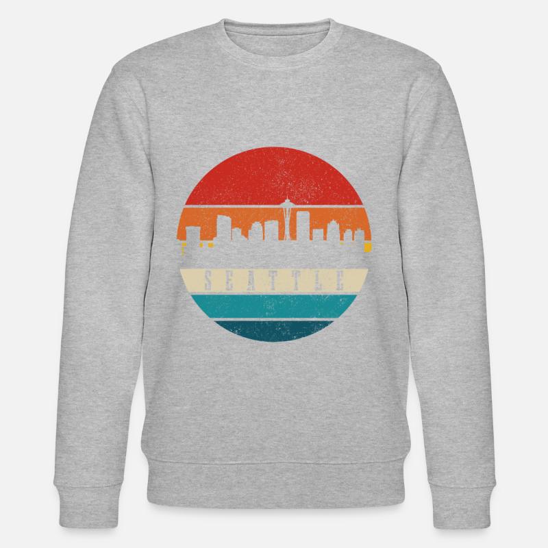 Cadeau souvenir Seattle Washington - Sweat bio CHANGER Stanley/Stella Unisexe - gris chiné