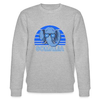 Somalia - Stanley/Stella Unisex Bio-Sweatshirt CHANGER  - Grau meliert - Vorne - Nik (191cm) & Marisol (170cm)
