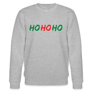 HO HO HO - Sweat bio CHANGER Stanley/Stella Unisexe - gris chiné - Devant - Nik (191cm) & Marisol (170cm)