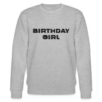 Birthday Girl - Stanley/Stella Unisex Bio-Sweatshirt CHANGER  - Grau meliert - Vorne - Nik (191cm) & Marisol (170cm)