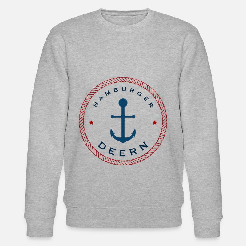 Hamburger Deern Hamburg Mädchen - Stanley/Stella Unisex Bio-Sweatshirt CHANGER  - Grau meliert