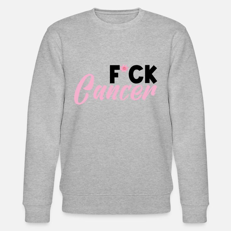 F*ck Krebs - Stanley/Stella Unisex Bio-Sweatshirt CHANGER  - Grau meliert
