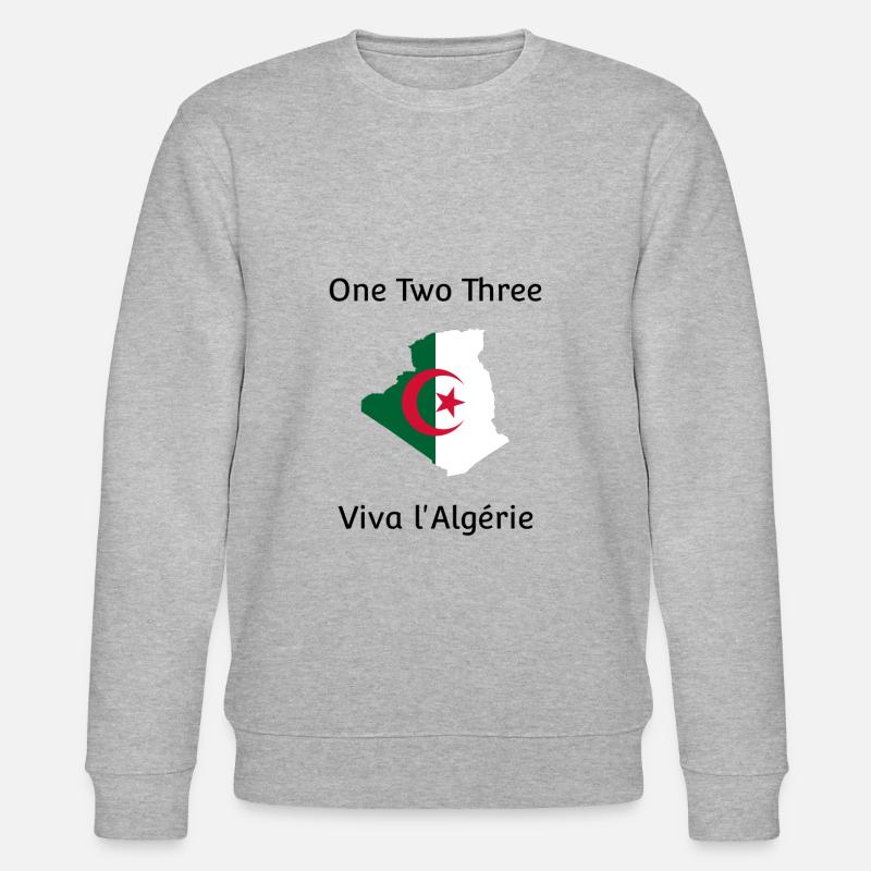 One Two Three Viva l'Algérie - Sweat bio CHANGER Stanley/Stella Unisexe - gris chiné