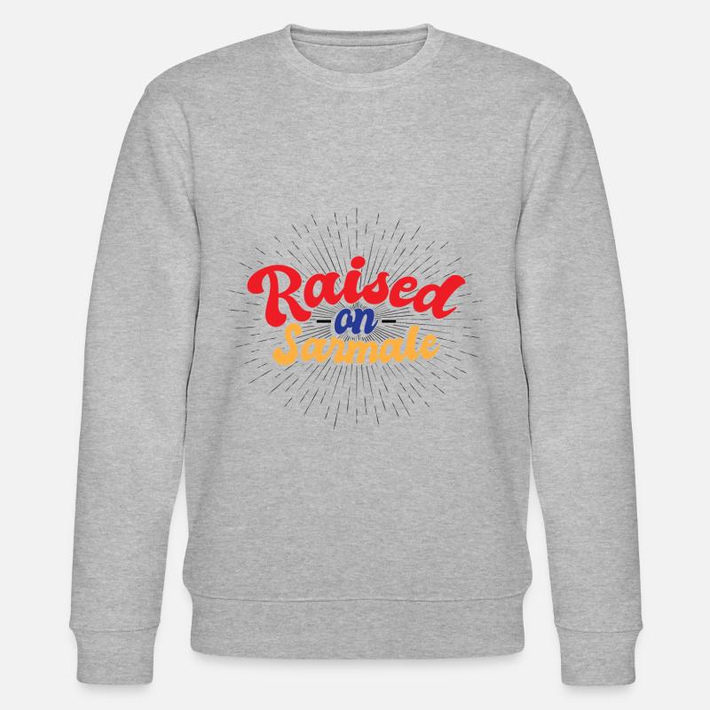 Aufgewachsen auf Sarmale - Stanley/Stella Unisex Bio-Sweatshirt CHANGER - Grau meliert
