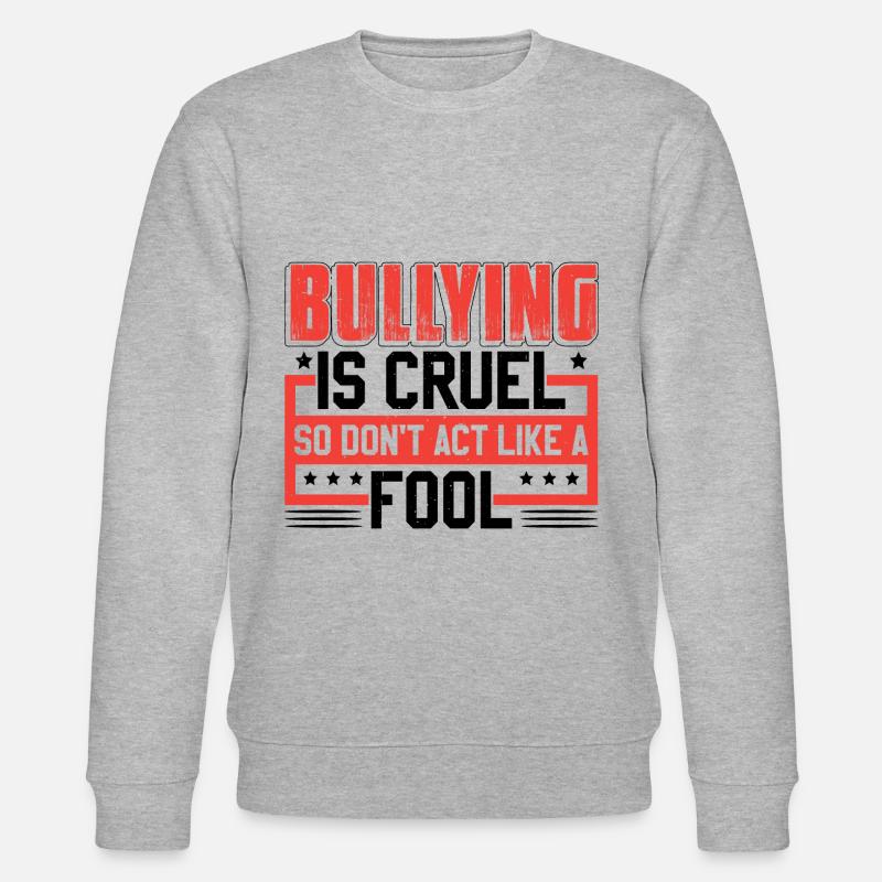 Mobbing ist grausam - Stanley/Stella Unisex Bio-Sweatshirt CHANGER  - Grau meliert