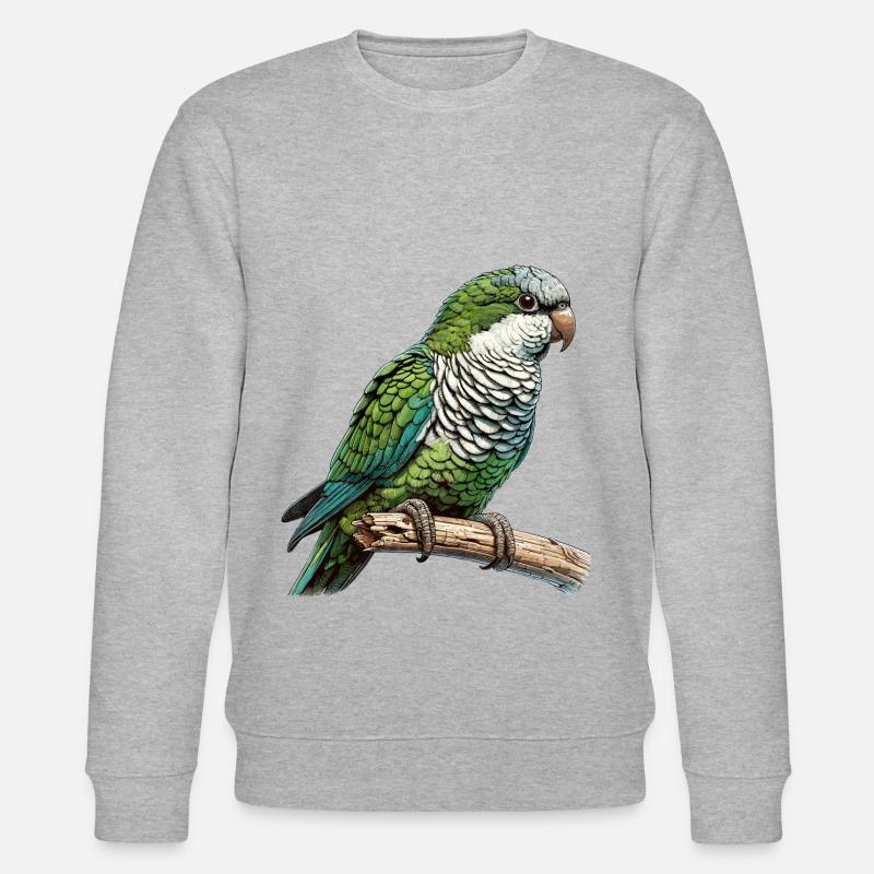 Quäker Papagei Mönch Sittich - Stanley/Stella Unisex Bio-Sweatshirt CHANGER  - Grau meliert