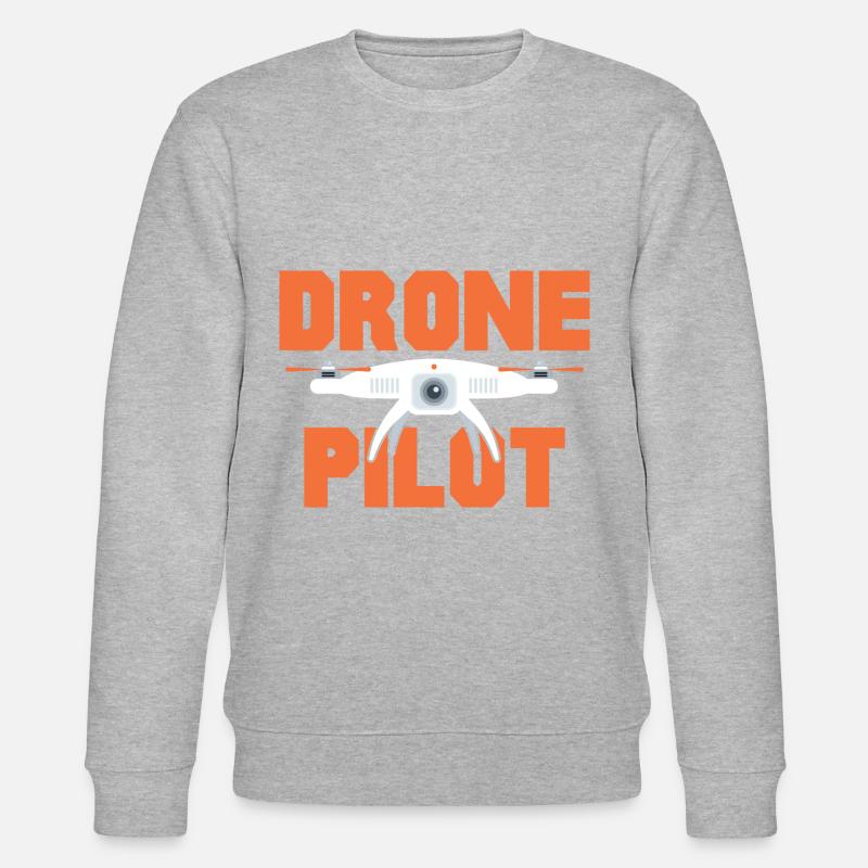 Drone Pilot Quadcopter FPV Drone - Stanley/Stella CHANGER Unisex Organic Sweatshirt - heather grey