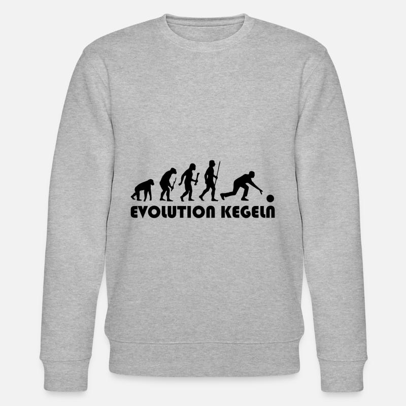 Evolution bowling - Stanley/Stella CHANGER Unisex Organic Sweatshirt - heather grey