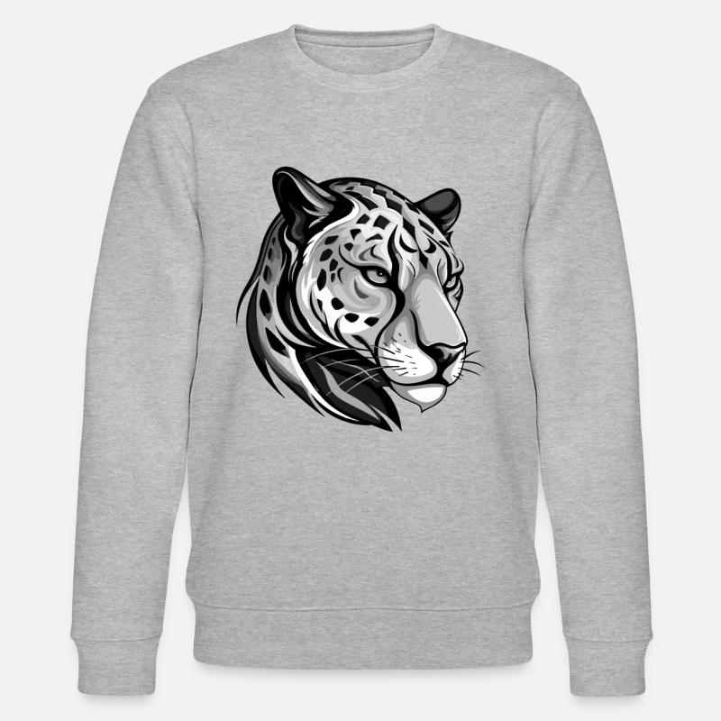 Tête d’animal guépard - Sweat bio CHANGER Stanley/Stella Unisexe - gris chiné