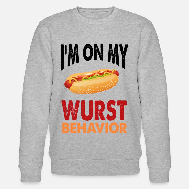 I like WURST and you? - Stanley/Stella Unisex Bio-Sweatshirt CHANGER - Grau meliert
