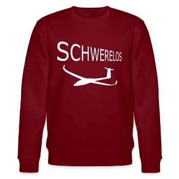 Gleitschirmflieger Segelflugzeug Geschenkidee - Stanley/Stella Unisex Bio-Sweatshirt CHANGER  - Burgunderrot - Vorne - Nik (191cm) & Marisol (170cm)