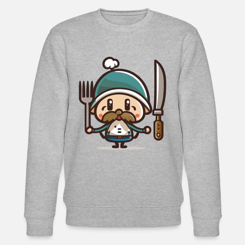 Thanksgiving-Pilger - Stanley/Stella Unisex Bio-Sweatshirt CHANGER  - Grau meliert