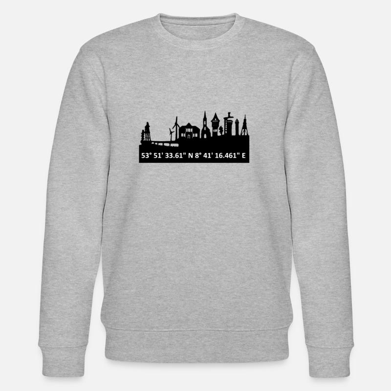 Cuxhaven Skyline - Stanley/Stella Unisex Bio-Sweatshirt CHANGER  - Grau meliert