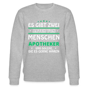 Apotheker Geschenk - zwei Arten von... Design - Stanley/Stella Unisex Bio-Sweatshirt CHANGER  - Grau meliert - Vorne - Nik (191cm) & Marisol (170cm)