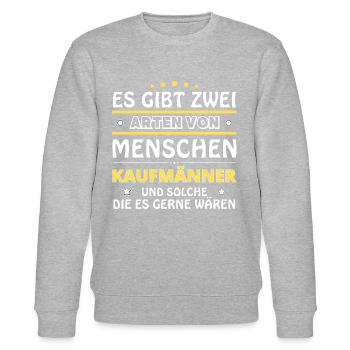 Merchants Gift - Two Types of... Design - Stanley/Stella CHANGER Unisex Organic Sweatshirt - heather grey - Front - Nik (191cm) & Marisol (170cm)