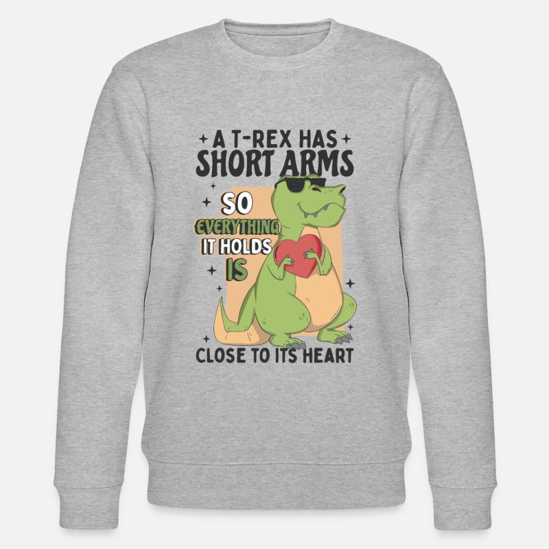 TRex mignon - Sweat bio CHANGER Stanley/Stella Unisexe - gris chiné