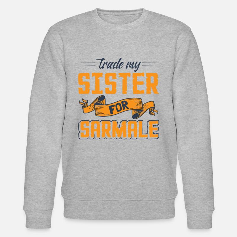 Tausche meine Schwester gegen Sarmale - Stanley/Stella Unisex Bio-Sweatshirt CHANGER  - Grau meliert
