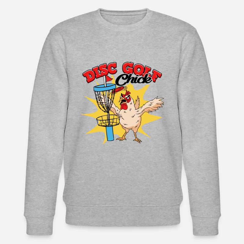 Disc Golf Küken - Stanley/Stella Unisex Bio-Sweatshirt CHANGER  - Grau meliert