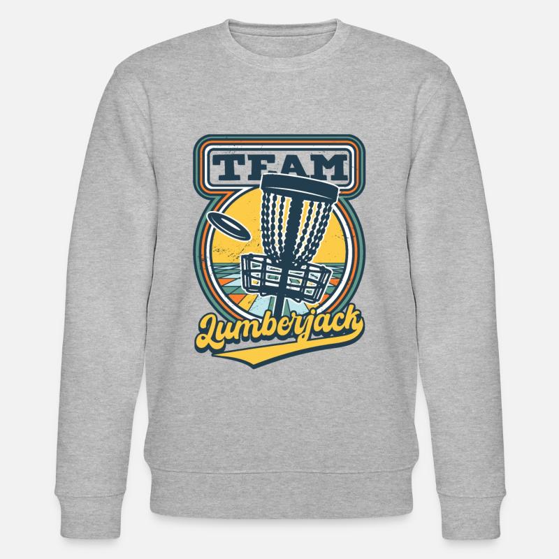 Team Holzfäller Disc Golf - Stanley/Stella Unisex Bio-Sweatshirt CHANGER  - Grau meliert