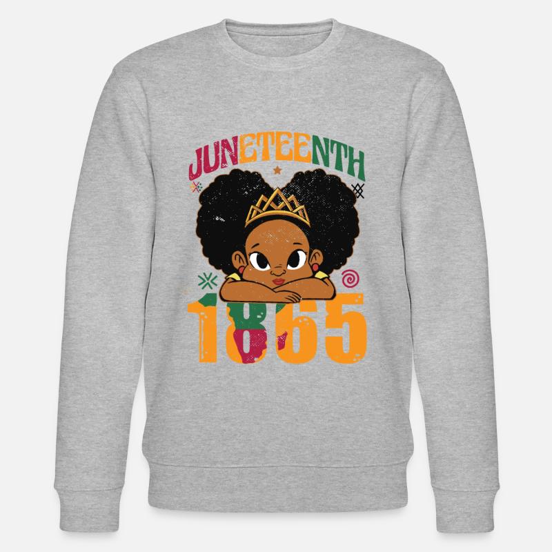 Juneteenth Kinder 1865 - Stanley/Stella Unisex Bio-Sweatshirt CHANGER  - Grau meliert