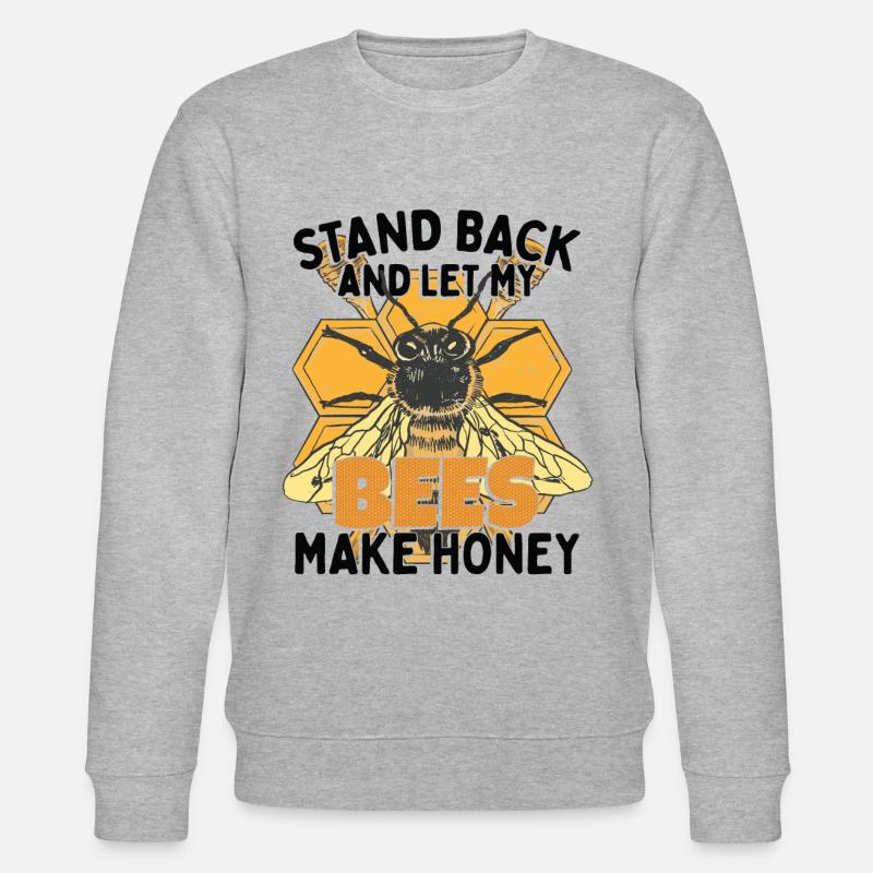 Lass meine Bienen Honig machen - Stanley/Stella Unisex Bio-Sweatshirt CHANGER - Grau meliert