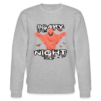 Scary Night - Stanley/Stella Unisex Bio-Sweatshirt CHANGER  - Grau meliert - Vorne - Nik (191cm) & Marisol (170cm)
