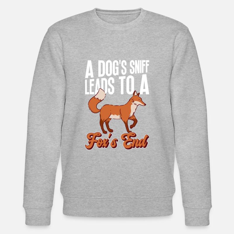 Fuchsjagd Geschenke Jagdhund - Stanley/Stella Unisex Bio-Sweatshirt CHANGER - Grau meliert
