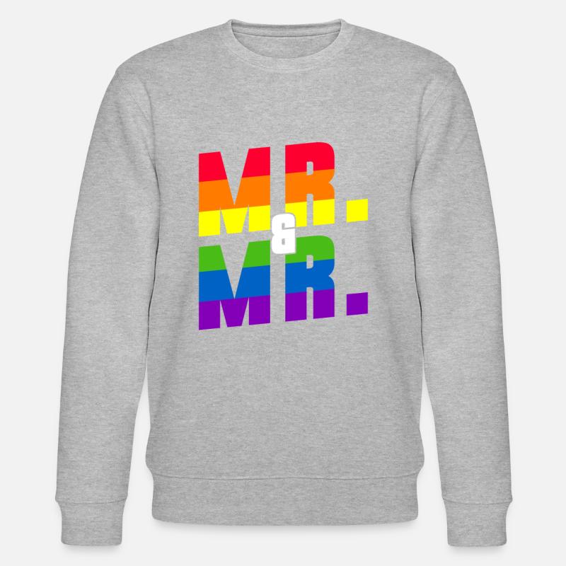 Gay Pride Hochzeit Homo-Ehe - Stanley/Stella Unisex Bio-Sweatshirt CHANGER  - Grau meliert